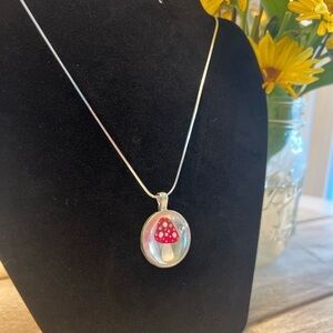 Mushroom Stainless Steel Necklace.